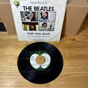 The Beatles Apple Records 2832 The Long & Winding Road / For You Blue 45LP